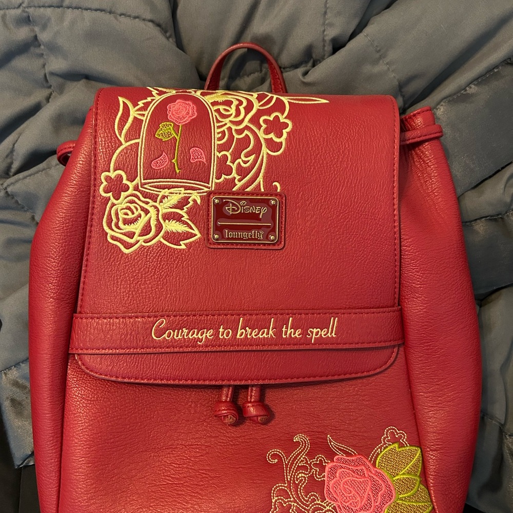Loungefly Beauty and the Beast Red Backpack